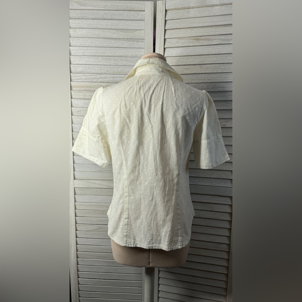 kate spade Cream Short-Sleeve Button-Down Shirt - Picture 3 of 12